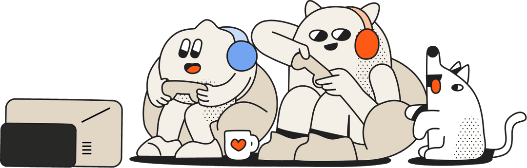 CreatorByte character playing a game
